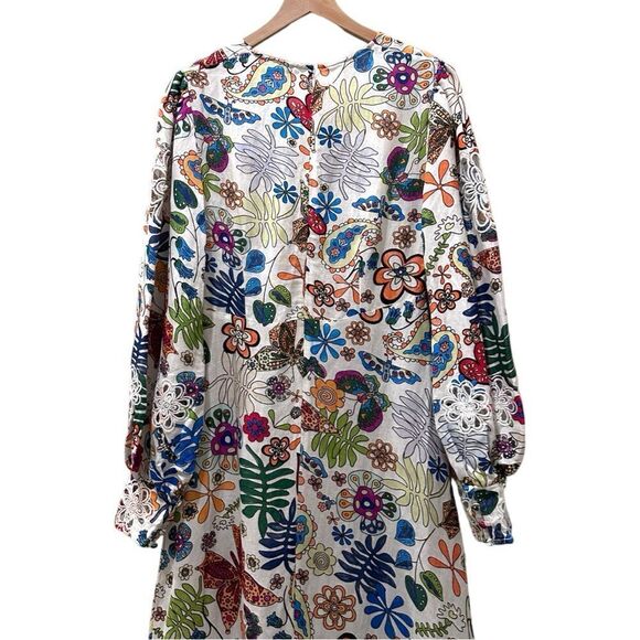 Rixo Dada Dress Woodstock Cream Multi - Picture 9 of 16